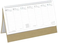 Toptimer T510T-007 Asztali naptár kép nélküli  t051 álló fehér lapos bézs 2026. kép