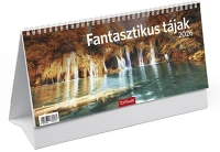 Toptimer T662P-00P Asztali naptár képes  t066 álló fehér lapos fantasztikus tájak 2026. kép