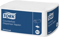 Tork 10935 FEHÉR Szalvéta adagolóba 300 szál/csomag 24 csomag/karton n1 counterfold _ fehér kép