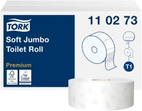 Tork 110273 Toalettpapír 2 rétegű közületi átmérő: 26 cm 1800 lap/360 m/tekercs 6 tekercs/karton soft jumbo t1 _ hófehér kép