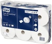 Tork 1150 LAP/207 Toalettpapír 2 rétegű laponkénti adagolású  m/tekercs 6 tekercs/csomag smart one®tork_472242 fehér t8 kép