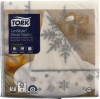 Tork 39/1 szalvéta linstyle, premium textilhatású, karácsonyi kép