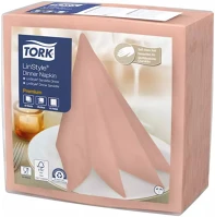 Tork 39/1, 50DB/CSG szalvéta linstyle, premium textilhatású, korall kép