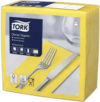 Tork DA503XSZHT477901 szalvéta dinner advanced 40/2, sárga, 150 lap/csg, 12csg/karton kép