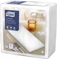 Tork DA503XSZHT478145 szalvéta linstyle, premium textilhatású, fehér, 39/1, 1/8 hajtás, 50db kép