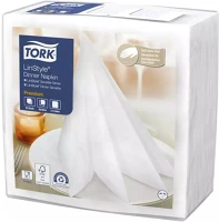 Tork DA503XSZHT478711 szalvéta linstyle, premium textilhatású, fehér, 39/1, 50db/csg, 12csg kép