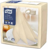 Tork DA503XSZHT478713 szalvéta linstyle, premium textilhatású, krém, 39/1, 50db/csg, 12csg kép