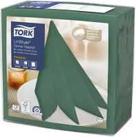 Tork DA503XSZHT478847 szalvéta linstyle, premium textilhatású, sötétzöld, 39/1, 50db/csg kép
