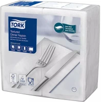 Tork DA503XSZHT509420 szalvéta textilhatású dinner, 39,5x39,5cm, fehér, 1/8 hajtás, 50 lap/csg kép