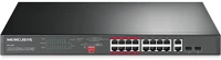 Tp-link MS120GP Mercusys switch 18x1000mbps(16xpoe+) + 2xsfp, fémházas asztali rackes, kép