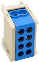 Tracon FLE-25K Sínre szerelhető/ kék/ 2×25mm2 / 2×25mm2/ 400vac/ 101a főáramköri leágazó kapocs kép