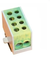 Tracon FLE-25ZS Sínre szerelhető/ zöld/sárga/ 2×25mm2 / 2×25mm2/ 400vac/ 101a főáramköri leágazó kapocs kép