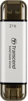 Transcend TS2TESD310S Esd310 2tb usb-a/c 3.2 gen2 külső ssd ezüst kép