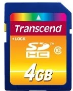 Transcend TS4GSDHC10 4gb sdhc class10 kép