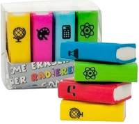 Trendhaus 941558 Radír  mini 4db-os könyv szett, 2 féle kép