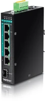 Trendnet TI-PG541I 10/100/1000 mbps 6 portos poe+ din-rail switch kép