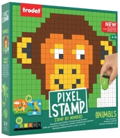 Trodat 215658 Bélyegző  pixel stamp számozott kifestő szett állatok kép