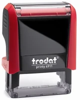 Trodat 4911P/F Bélyegző  printy 4.0 4911 tűzpiros ház fekete párna kép