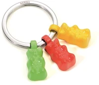 Troika HB-K03/CO Kulcstartó, 3 charm dísszel,  