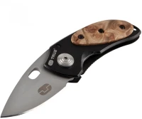 True utility TU576K 5 cm rozsdamentes acél penge, eloxált alumínium tok, mahagóni kép