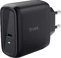 Trust 24817 Trust maxo 65w usb type-c hálózati töltő, 2 méter type-c kábel, fekete (24817)