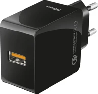 Trust 23562 USB-A + 1port 18W QC3.0; fekete; 12V szivargyújtó) kép