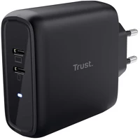 Trust 25380 Trust 25380 maxo 65w 2p usb-c fekete töltő adapter