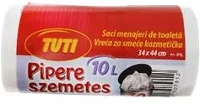 Tuti 10 L Szemeteszsák, pipere, 10 l, 40 db, 34x44 cm, 11 µ, fehér kép