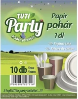 Tuti 1DL 10 Pohár eldobható papír party 1dl 10 darab/csomag kép