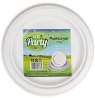 Tuti COR_KHMU274 Papírtányér, kerek, desszertes, 17 cm, 10 db,  