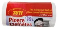 Tuti COR_KHT966 Szemeteszsák, pipere, 10 l, 40 db, 34x44 cm, 9 µ, fehér kép