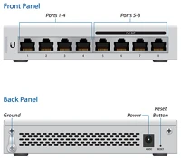 Ubiquiti 1GBPS; 4 Switch vezérelhető poe - unifi 8-60w (8 port 1gbps; 4 af poe port, 60w) kép