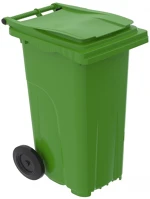 Uctem plas CK120LT-G Szemetes kuka fedeles gurulós kommunális 120 literes zöld kép
