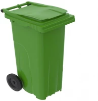Uctem plas KAY120Z Szemetes kuka fedeles gurulós kommunális 120 literes kép