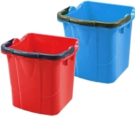 Uctem plas SK798R Vödör 18 literes szögletes piros kép