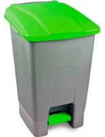 Uctem plas UP229Z Szemetes kuka pedálos műanyag 100 literes szelektív zöld tetővel kép