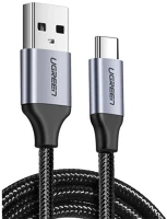 Ugreen 0,25M Type-c - usb gyorstöltő adatkábel, 0,25m, alumínium-fekete kép