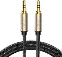 Ugreen AV125, GOLD-PLATED Aux cable mini jack 3.5mm  av125, gold-plated, 3m (gray) kép