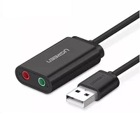 Ugreen 30724 Usb külső hangkártya 15cm fekete (30724) kép