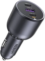 Ugreen EC705 2X Ec705 2x usb-c + usb car charger, 130w (black) kép