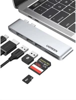 Ugreen 4K×2K@30HZ, USB 3.0 HUB hdmi, usb-c, usb-a, 5gbps, szürke kép