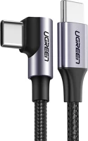 Ugreen 50123B Usb-c-usb-c kábel, ferde  qc 3.0 pd 3a 60w 1m (fekete) kép