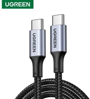 Ugreen 5A, M/M, 1M Kábel usb 2.0 usb-c - usb-c, pd, 100w, 5a, m/m, 1m, fekete kép