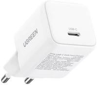 Ugreen 65009 X513 hálózati töltő type-c aljzat 30w, pd gyorstöltő, fehér kép
