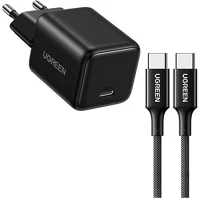 Ugreen 65012 x513 hálózati töltő type-c aljzat 30w, pd gyorstöltő + type-c kábel kép