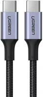 Ugreen 70429 Us316 usb-c-usb-c töltő- és adatkábel, fonott, 5a, 100w, 2m, szürke kép