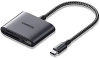 Ugreen CM387 Cm387 kártya + usb olvasó, usb-c (fekete) kép