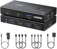 Ugreen AK502 2 AZ Ak502 2 az 1-ben hdmi 2.0 kvm kapcsoló kép