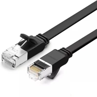 Ugreen CAT.6, UTP, 0,5M ethernet rj45 lapos hálózati kábel fém csatlakozókkal,  (fekete) kép
