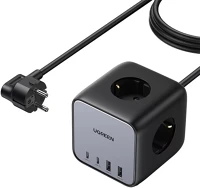 Ugreen CD268 NEXODE DIGINEST cube 2xusb-c + 2xusb-a-3x aljzat, asztali adapter, szürke kép